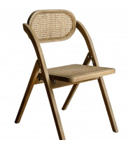 2*Set Retro distressed folding solid wood chair