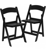 Resin Folding Chair (2 Pack), Black