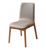 Cushions Wood Dining Chairs Modern Nordic Mobile Leather Designer Chair 