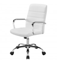  Adjustable Mid-Back Faux Leather Swivel Executive Office Chair